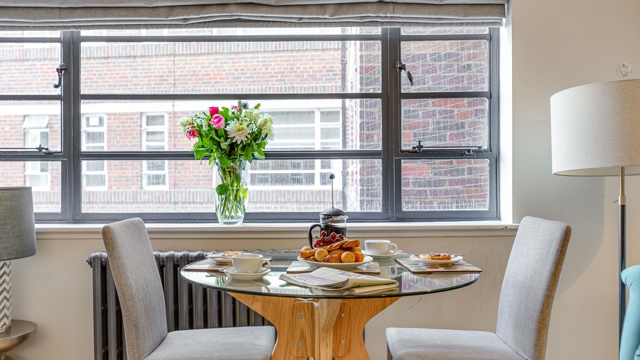 Apartment 440 — bedroom with natural light